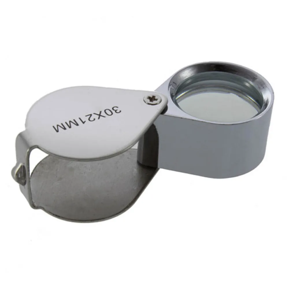 Hot Mini 30X Glass Magnifying Magnifier Jeweler Eye Jewelry Loupe Loop 30*21mm Triplet Jewelers Eye Glass