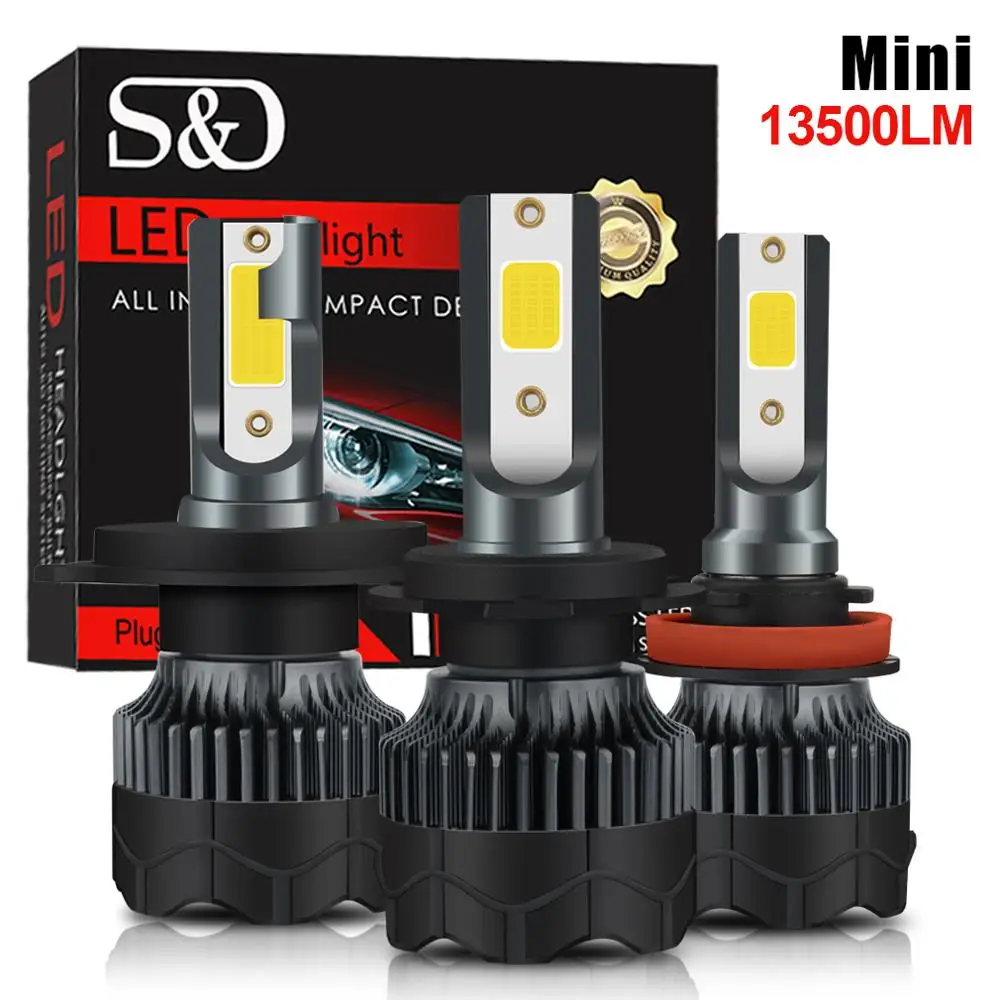 

2pcs 13500LM COB H7 H4 HeadLamp Led Bulb H1 H3 H11 9005 HB3 9006 HB4 Fog Lamp H27 880 881 H16 9012 9004 9007 9008 Auto 50W