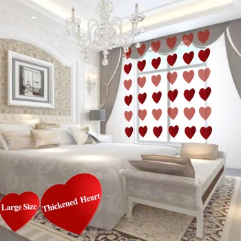 

6 * 8ft DIY Red Heart String Marriage Bomboniere Wall Door Backdrop Just Married Event Supplies Party Wedding Garland Decoration