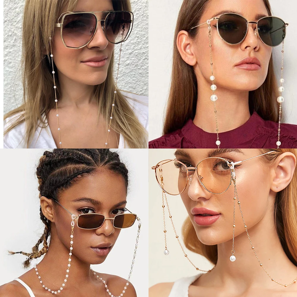

2019 Latest Chic Fashion Pearl Beaded Glasses Chain Reading Glasses Sunglasses Thread Cords for Women
