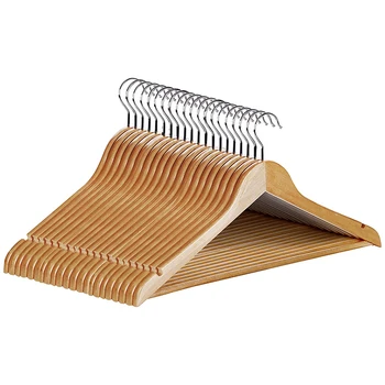 

30 Pc Wooden Hanger Household Wooden Clothes Rack Clothes Hanger Clothing Store Hanger Clothes Stand Solid Wood Hanger
