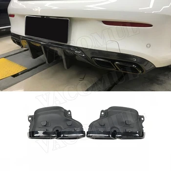 

Car Stainless Steel Exhaust Muffler Tips For Mercedes Benz W205 Class C C200 C300 C260 C180 Four Outlet Tailpipe