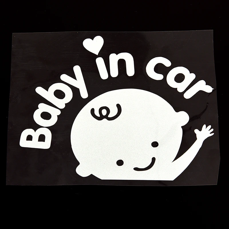 1PC 13X16CM Baby In Car Warming 3D Cartoon Stickers Car styling Car-Sticker Baby on Board