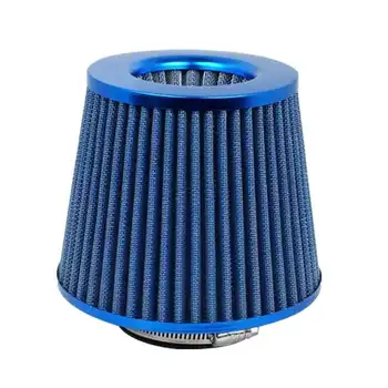 

High Flow Car Sport Air Filter Universal 76mm Cold Air Intake Filter Sport Red Blue Carbon Filter 3 Color