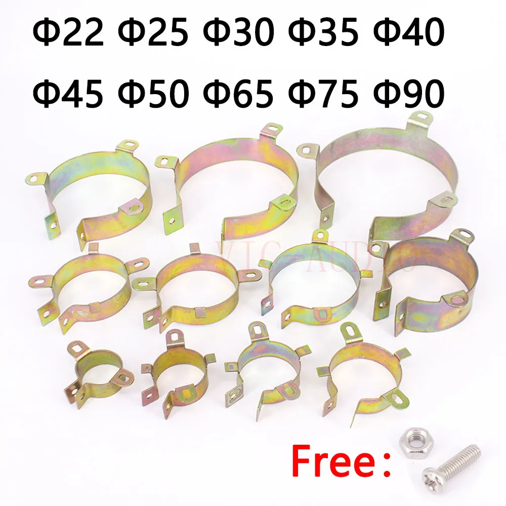 Suporte de Braçadeira do Capacitor Durável Clap 30 mm 35 mm 40 mm 50 mm 65 mm 75 mm 90 mm Clipe de Montagem Superfície Revestida Amplificador de Zinco