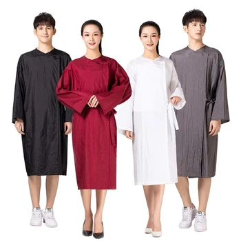 

Barbers Apron Waterproof Pro Long Sleeves Suit Cape Apron For Hairdresser Hair Cutting Smock Client Gown Robes Cape G1107