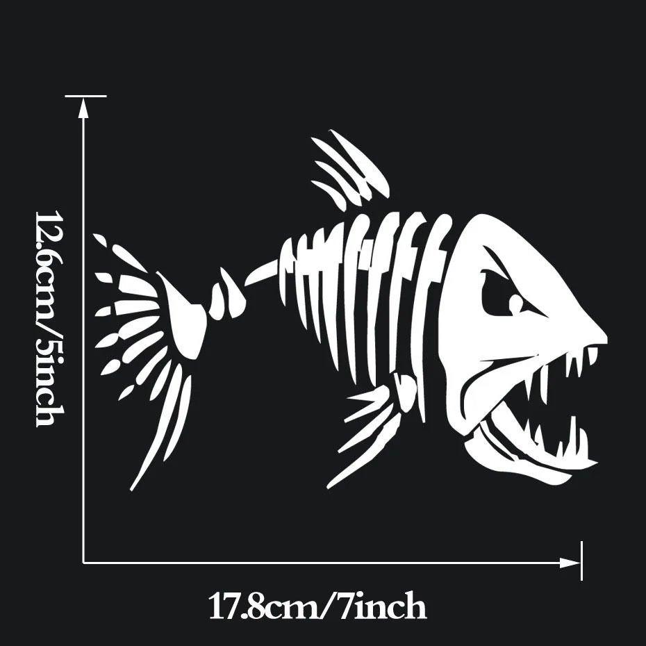 Mad Fish забавное автомобильное стекло виниловая племенная соль кости Рыбалка жизни стикер