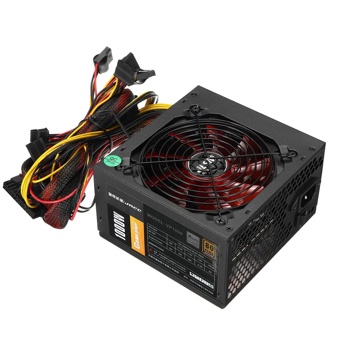 220V PFC PC источник питания 4 порта 8 Pin 1000W настольный компьютер чехол блок питания с ATX 12 2,3 Active