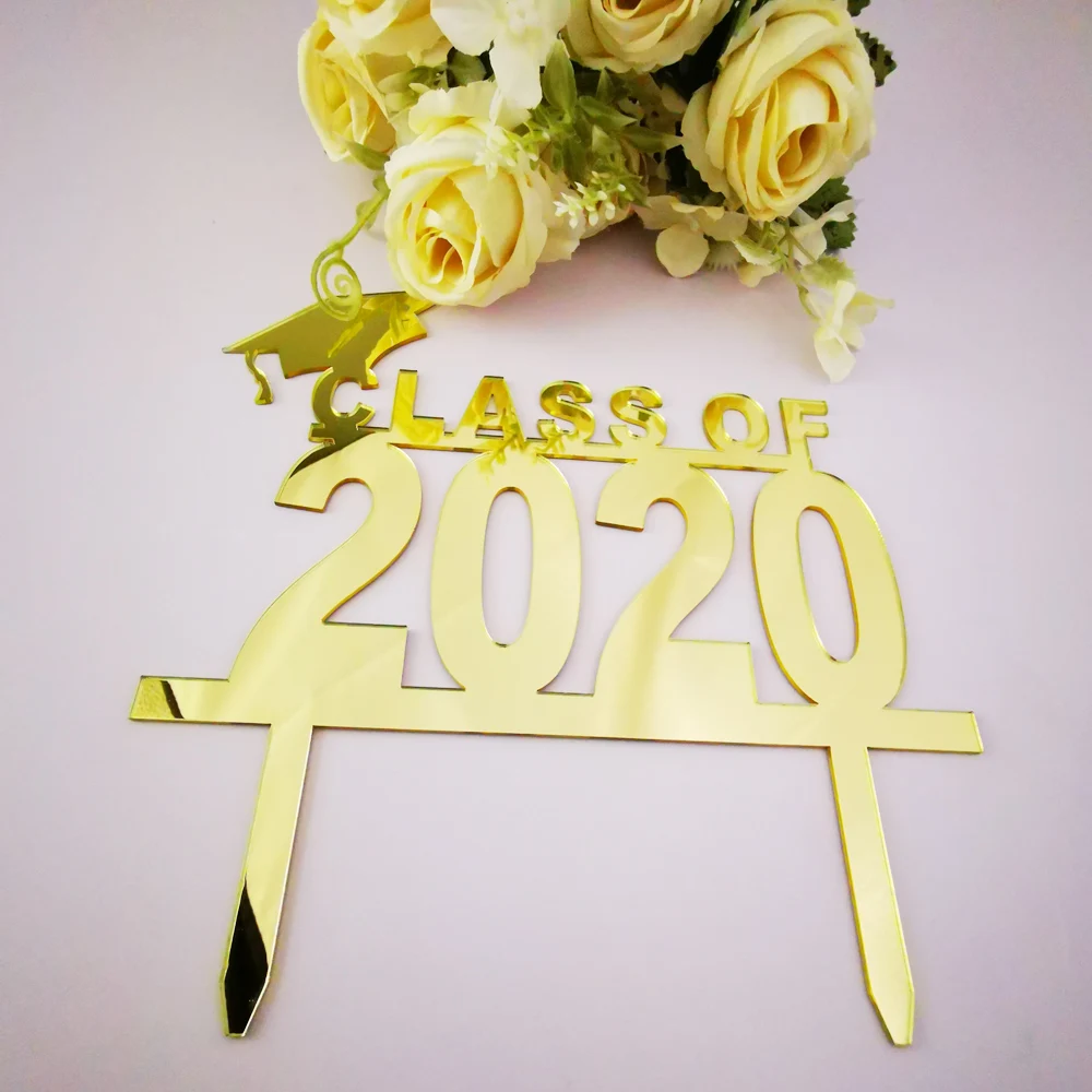 2020 College Graduation Ceremony Cake Topper Decoration High School Graduation Party Photo Prop Congrats Grad Degree Cake Topper (5)