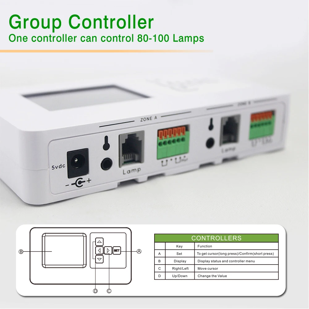 Smart WIFI/Bluetooth LED Grow Light Controller RJ14 Port Remote Group Dimmable Timing Control LED Lamp With Humidity Temperature led grow light