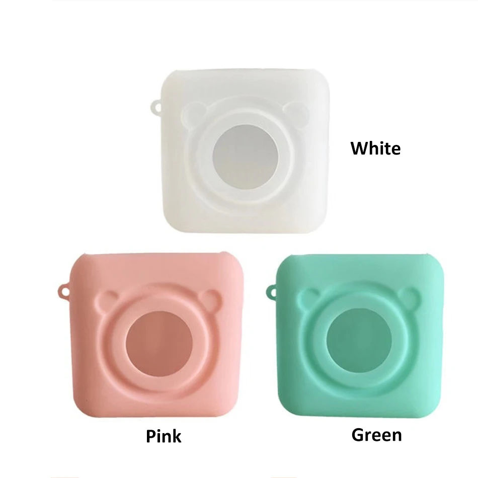 

Cute Transparent Silicone PC Plastic Protective Cover Case Bag With Strap For Peripage A6 Photo Printer( Note: Only case)