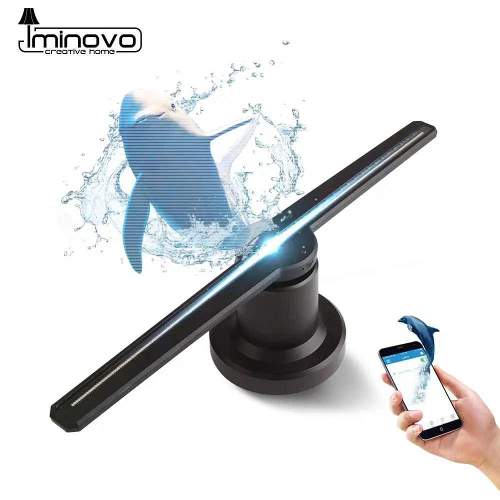 

3D Hologram Fan Advertising Projector Light Display Holographic Player 16G Imaging 3D Naked Eye Holiday Decoration Party Lamp