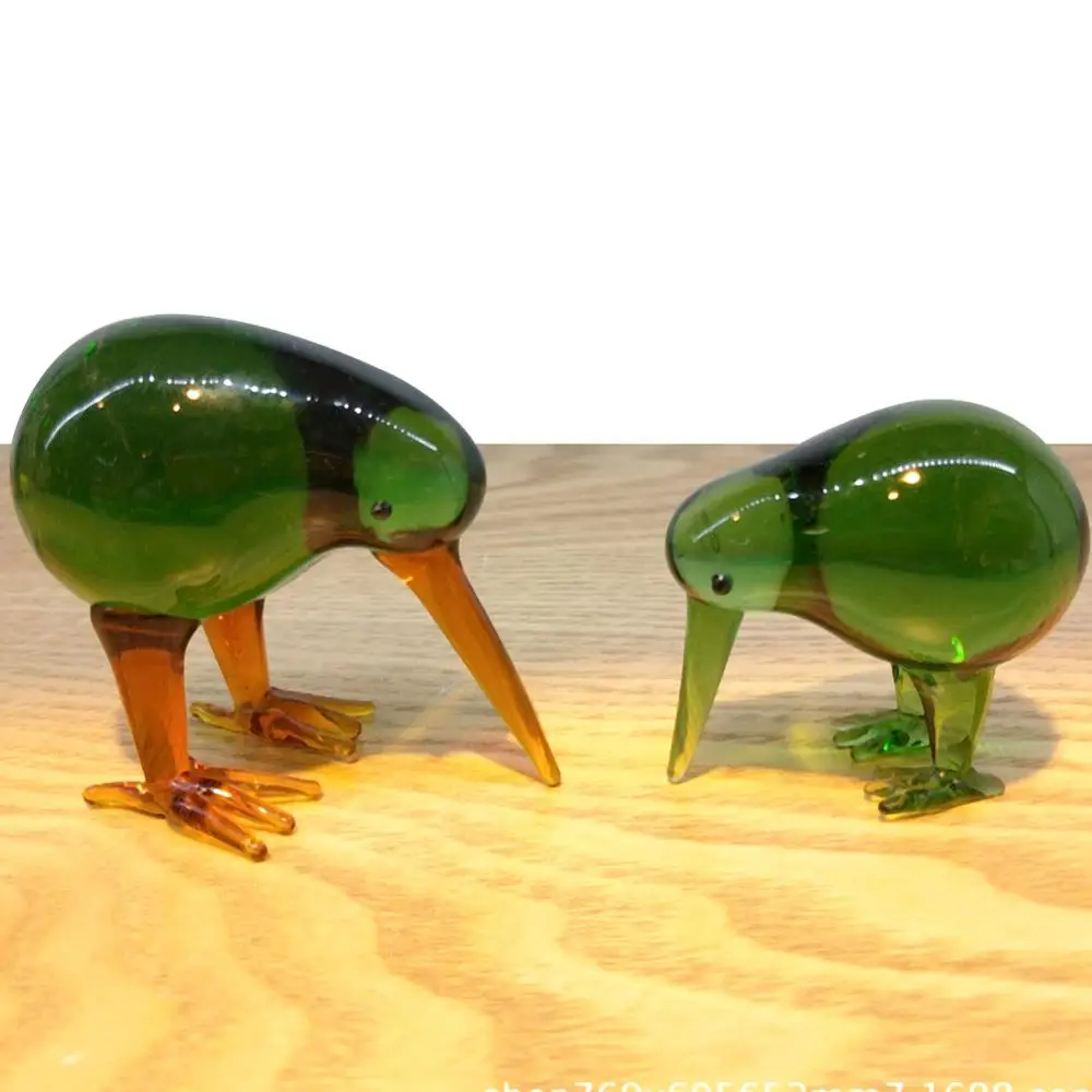Set of 2 Хрустальное Стекло Выдувное Колибри фигурки животных Птица миниатюрная ручная выдувная Современная миниатюрная домашняя декоративный аксессуар Рождественский подарок - Цвет: Set of 2