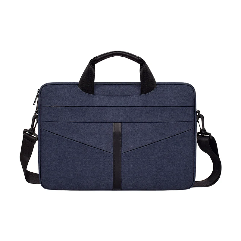 navy blue Сумка для ноутбука 13,3, 15,6, 14 дюймов, водонепроницаемая сумка для ноутбука, чехол для Macbook Air Pro 13, 15, чехол, сумка через плечо, портфель, сумка - Цвет: navy blue
