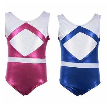 

2018 Girls gymnastics suits high quality sleeveless color matching body suit ballet gymnastics dance dance practice clothes