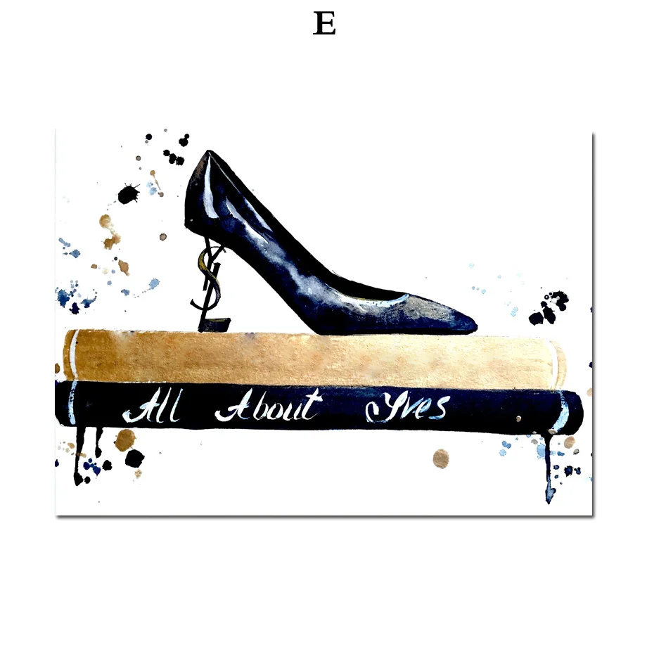 Fahion-Sexy-Gossip-Girl-Paris-High-Heels-Wall-Art-Canvas-Painting-Nordic-Posters-And-Prints-Wall (7)