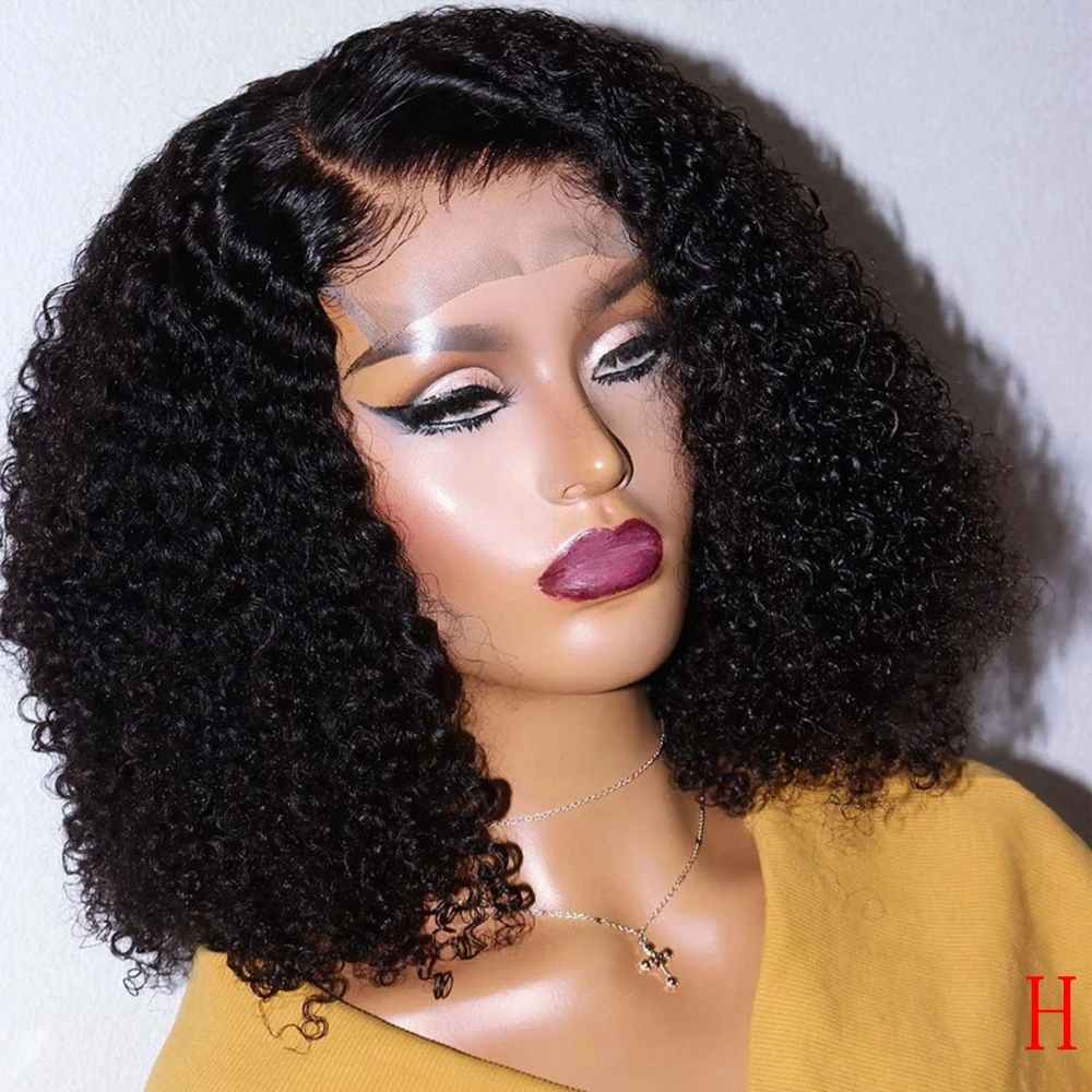 Kinky Curly 250Density 13x4 Lace Front Human Hair Wigs Remy Hairline Brazilian Full Lace Wigs With Baby Hair 360 Lace Frontal U