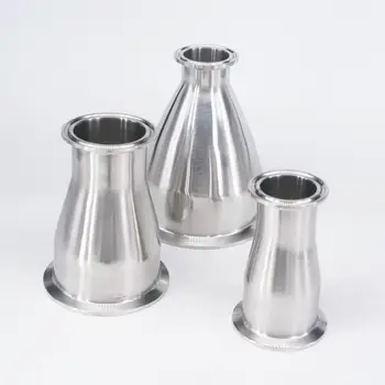 

O/D 16/19/25/32/38/45mm Reducer 304 Stainless Steel Sanitary Ferrule Concentic Pipe Fitting 1.5" Tri Clamp Food Hygiene Grade