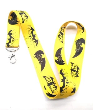 

10 pcs cartoon batman Neck Strap Lanyards Badge Holder Rope Pendant Key Chain Accessories