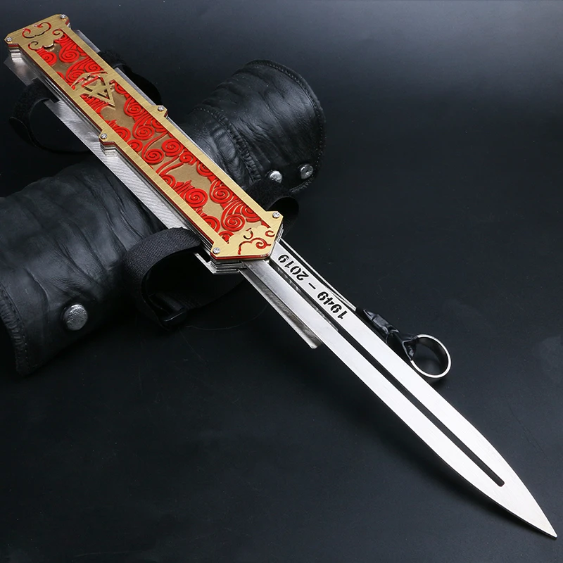 

2021 new stainless steel special-shaped blade stealth sword set sword weapon can pop out set of sword metal material