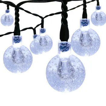 

30 LED Bubbles Solar String Lights Outdoor Global Lights Crystal Ball Fairy Decoration Christmas Party Home Lawn