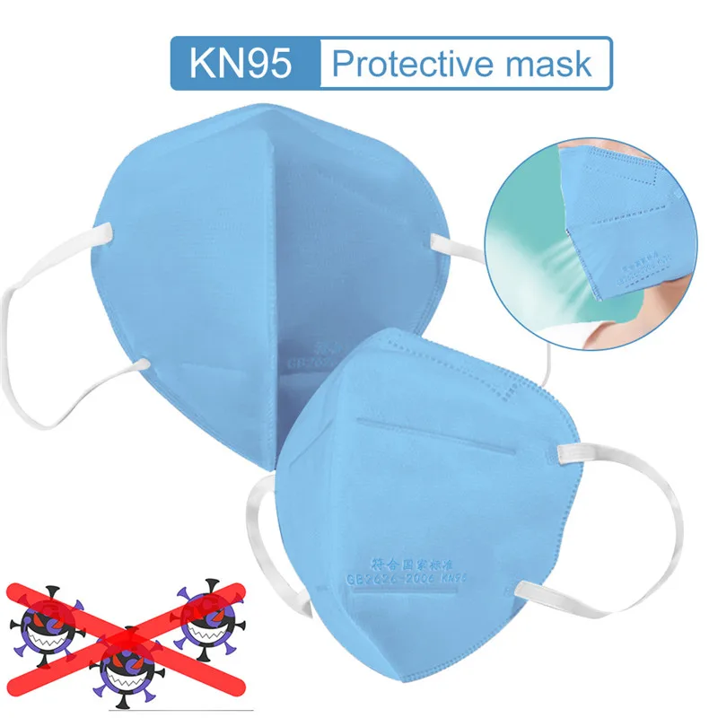 

20PCS KN95 Medical Mask Dust Anti Infection KN95 Masks PM2.5 Anti-fog Protective Mask Mouth Face Mask Respirator Reusable