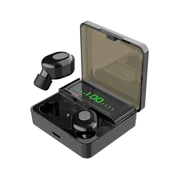 

TWS Button Operation Bluetooth Earphone BL5.0 LED Digital Display Earset HIFI Super Bass Waterproof IPX5 Handsfree Earbuds