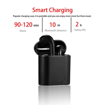 

FLUXMOB i7MINI TWS Headphone Wireless Bluetooth 5.0 Earphone Mic Earbuds with charging bin Sport Headset for all smart phone
