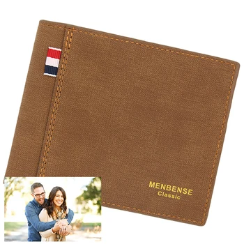 

Men Custom Photo Wallet Personalized Picture & Text Engraved Wallets for Men Bifold Engraved Purse Father's Day Holiday Gift