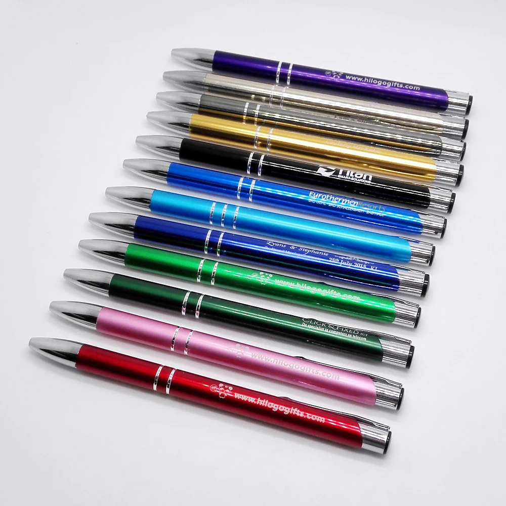 1/10/25/50/100/250 Personalised Laser Engraved Metal Pens Promotional QUALITY 