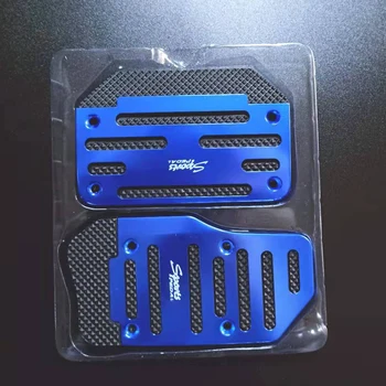 

Universal Aluminum Manual Transmission 3 pcs Non-Slip Car Pedal Cover Set Kit Pedali Red/Blue/Silver car styling