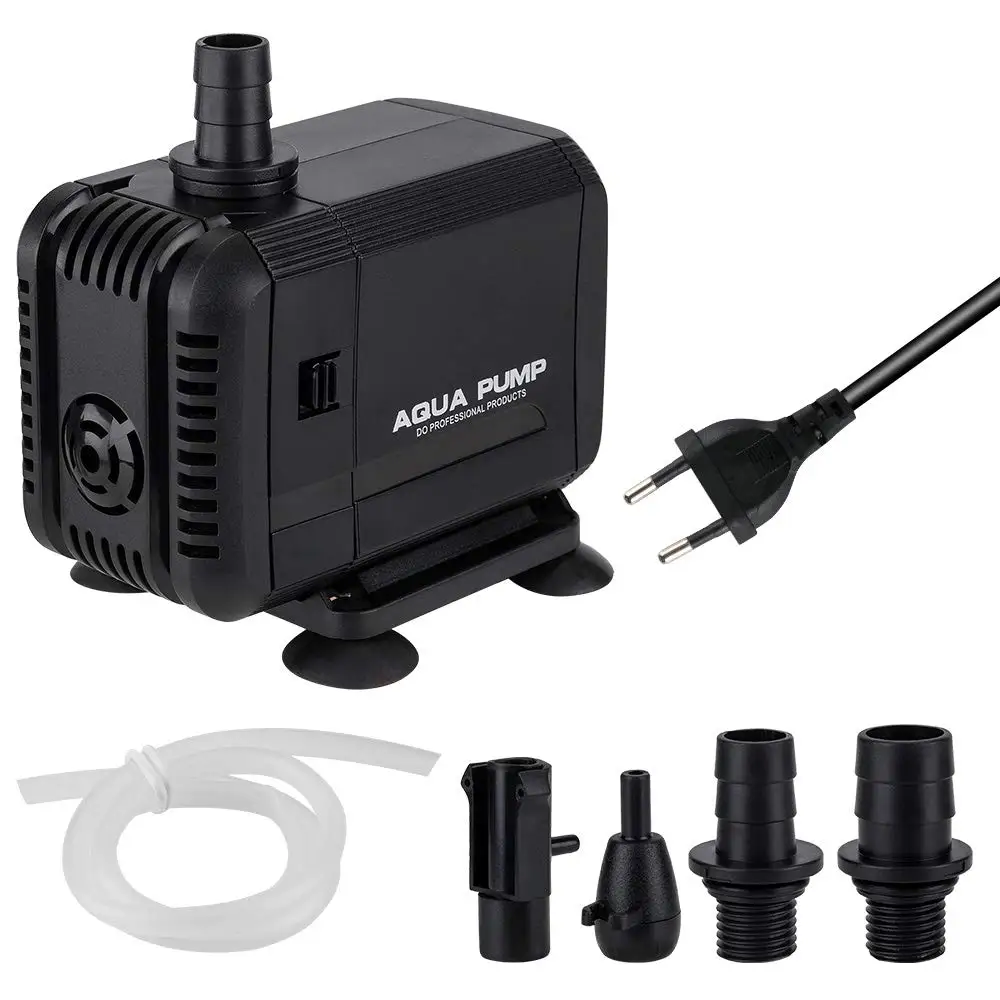 EU PLUG 1500л/ч Ультра тихий погружной водяной насос для аквариума Садовый пруд фонтан Гидропоника водяные насосы с 2 насадками - Цвет: EU PLUG