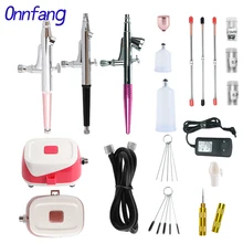 Onnfang Бесшумная Мини Аэрограф компрессор комплект 7 мл и 20 мл и 40 мл Красота Косметика для ногтей торт художественная живопись бытовой компрессор