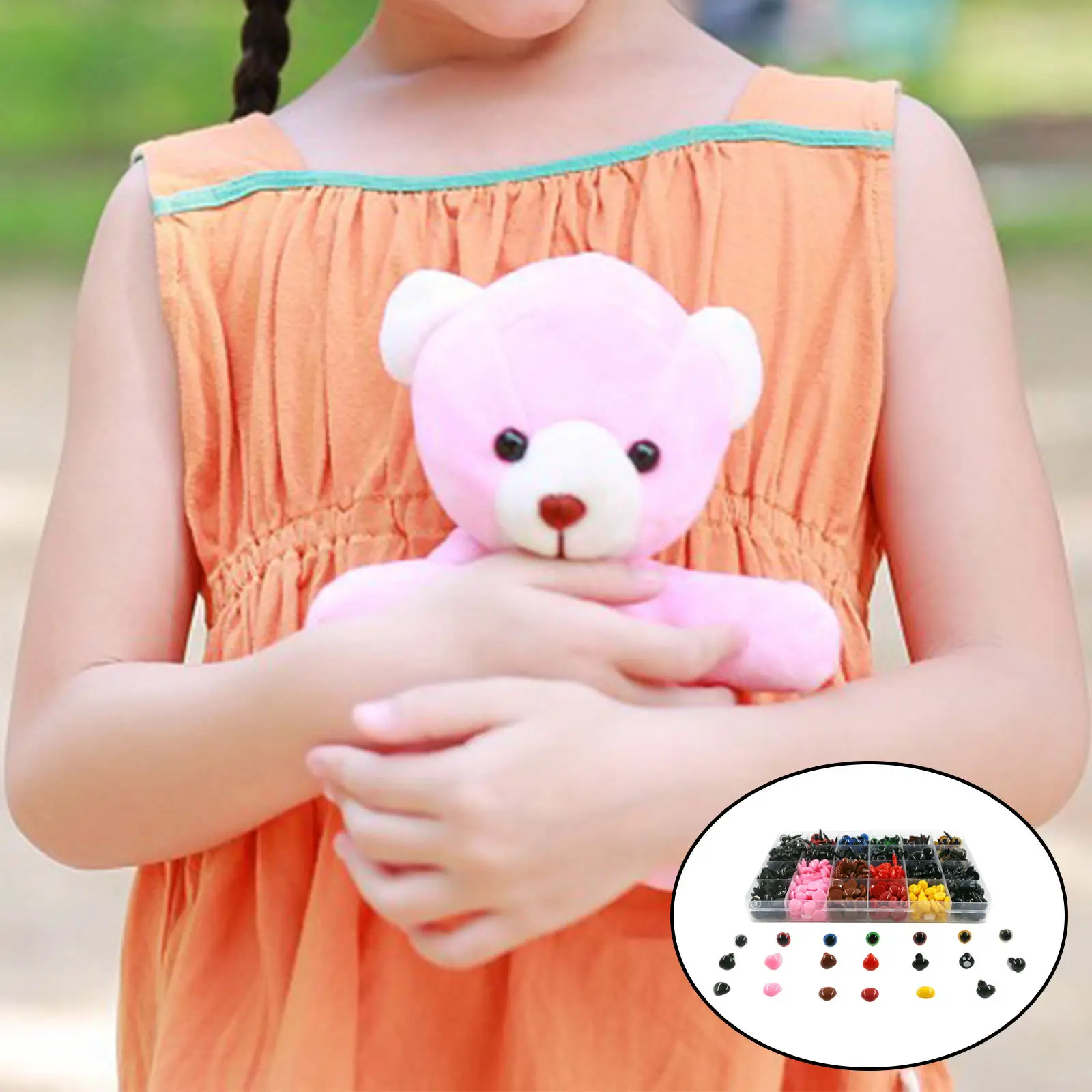 1040 Pieces Mixed Color Safety Eyes and Nose Doll Eyes and Noses for  Crochet Toy Amigurumi