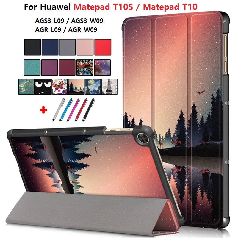 Чехол для планшета Huawei MatePad T10S 10 1 &quotAGS3-L09/AGS3-W09 чехол с цветком 2020 T10 9 7&quot AGR-L09/AGR-W09 |