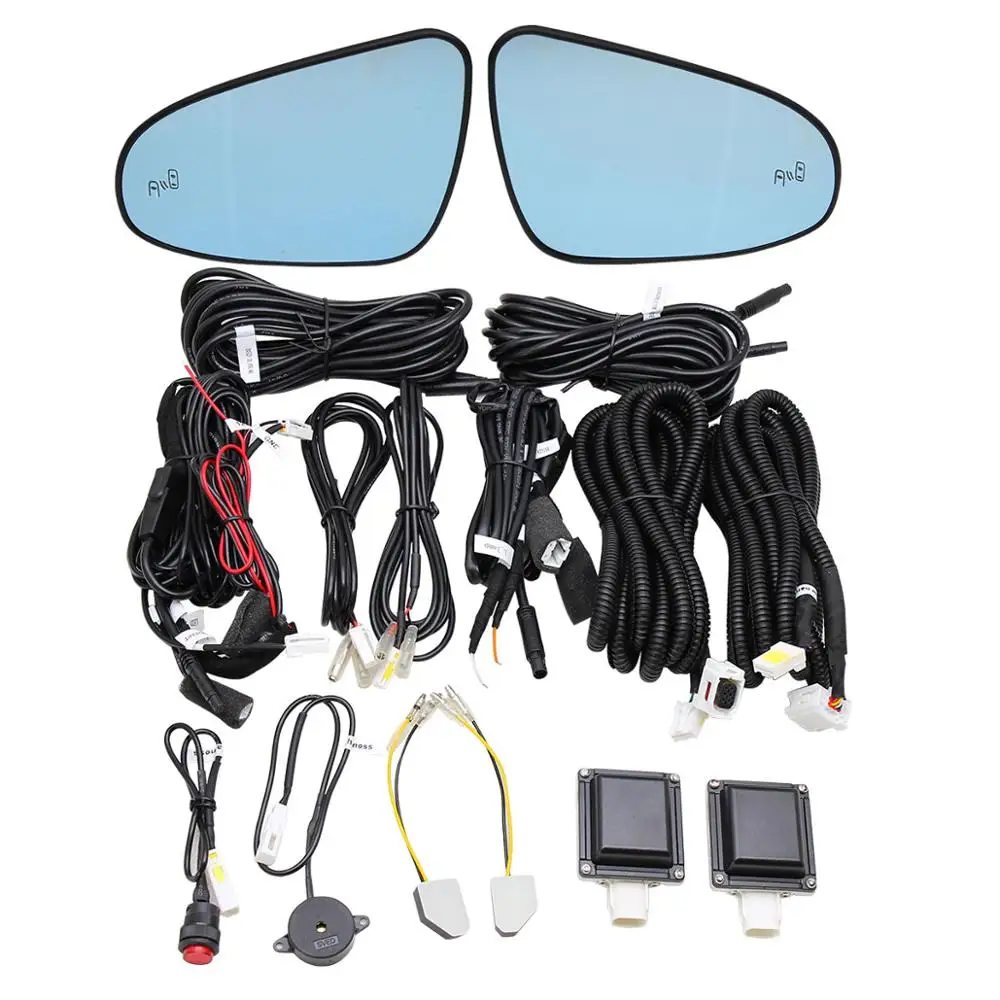 

Blind Spot Assistant System BSM Blue Mirror Glare Proof Mirror Base-Heated For 2012-17 Toyota Avalon Camry Corolla