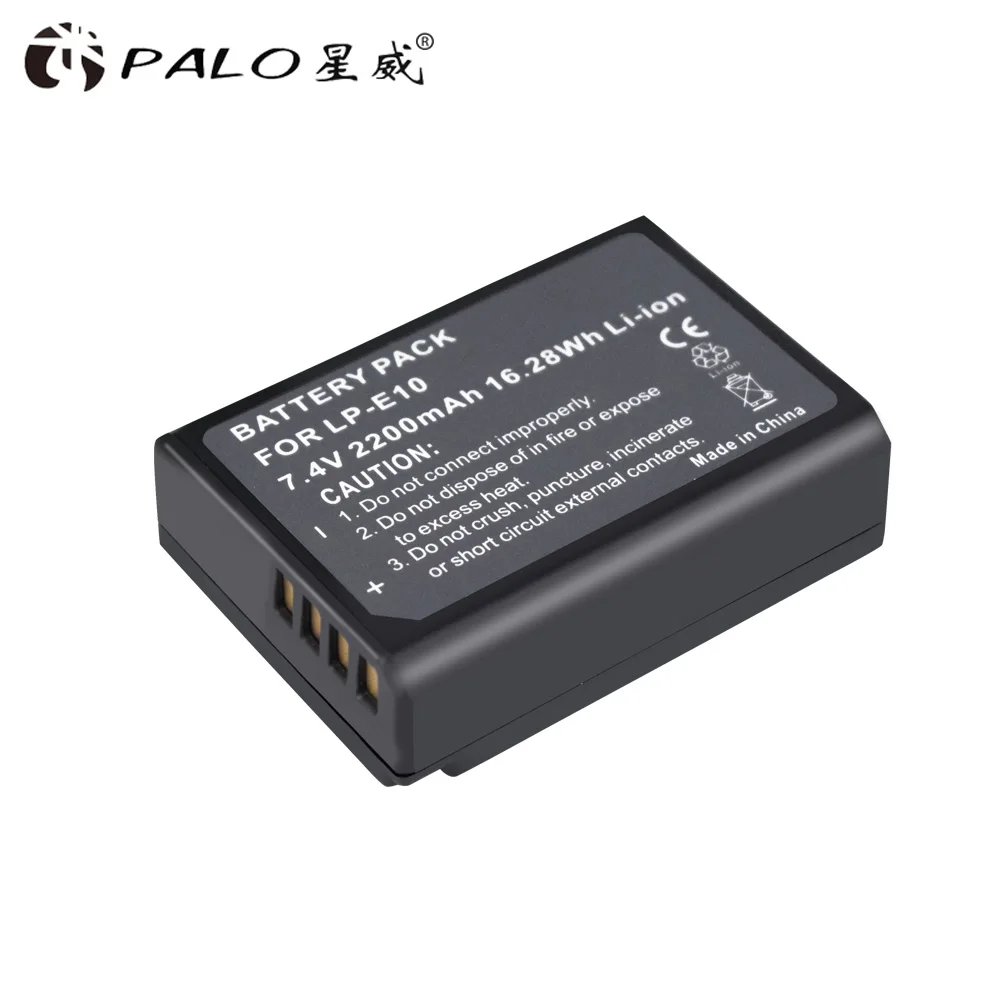 1pcs PALO 7,4 V 2200 мА/ч, LP-E10 LP E10 LPE10 цифровой Камера Батарея для Canon 1100D 1200D 1300D Rebel T3 T5 поцелуй X50 X70 Батарея L10 - Цвет: 1pcs
