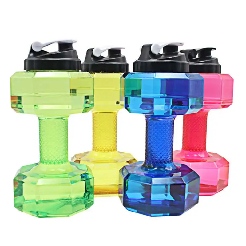 1.5L/2.2L/2.6L Sports Water Bottles Dumbbell Gym Sport Bottle Large Water kettle Fitness Cup Fitness Dumbbell Excerise Supply