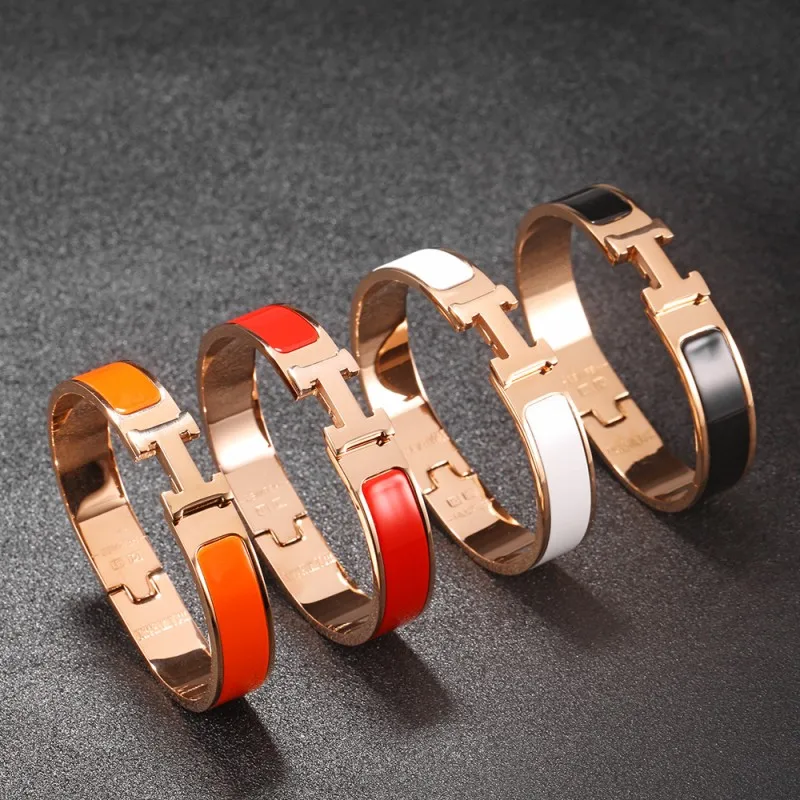 

Classics H igh quality new stainless steel letter bracelet women Rose gold fashion brand design jewelry
