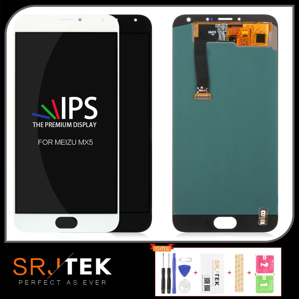 SRJTEK 5,5 для Meizu MX5, ЖК-дисплей для экрана MX 5, сенсорный дигитайзер для Meizu MX5, дисплей, матрица, полная сборка, с рамкой
