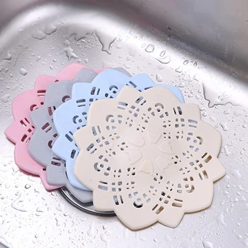 

4pcs Tub Suction Cup Sink Drain Strainer Accessories Deodorant Anti Clogging Hair Catcher Shower Residue Filter Kitchen Bathroom
