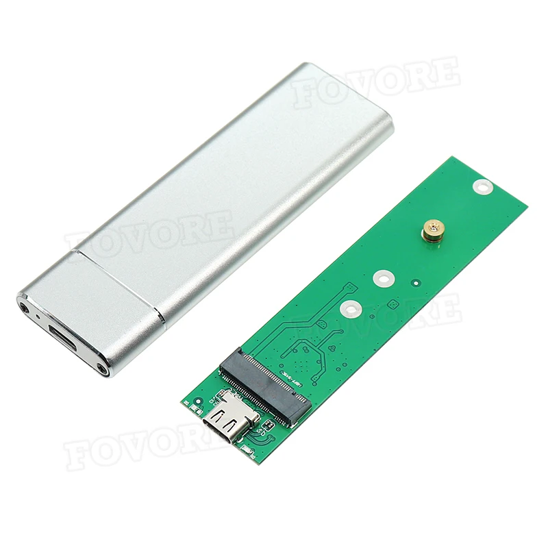 M.2 USB 3.1 Type C SSD Mobile hard disk box Adapter Card m2 to usb USB3.1 Type-C External Enclosure Case for 2230 2242 2260 2280 m2 ssd enclosure