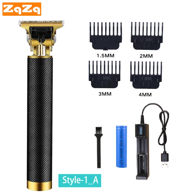 ZqZq Hair Trimmer Clipper Rechargeable Hair Clipper,Men Trimmer Electric Shaver Barber Machine Rechargeable Cutter Barbershop Style-1-A-