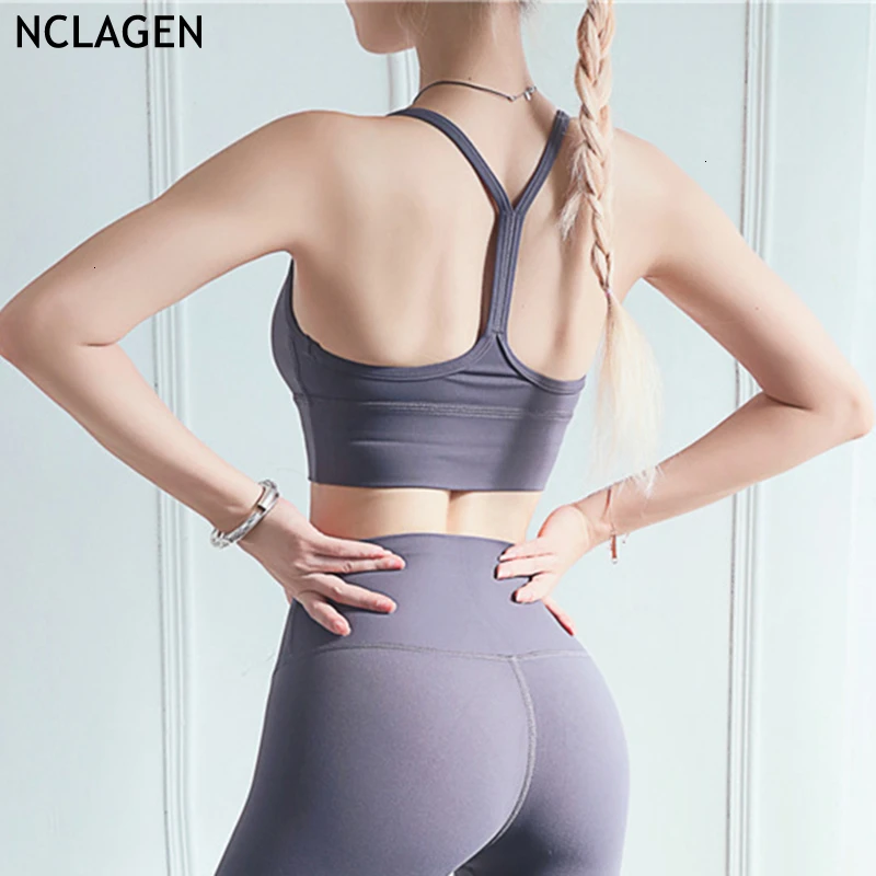 Nclagen Gym Clothing Women Yoga Bras Type Y Beautiful Back Sportswear