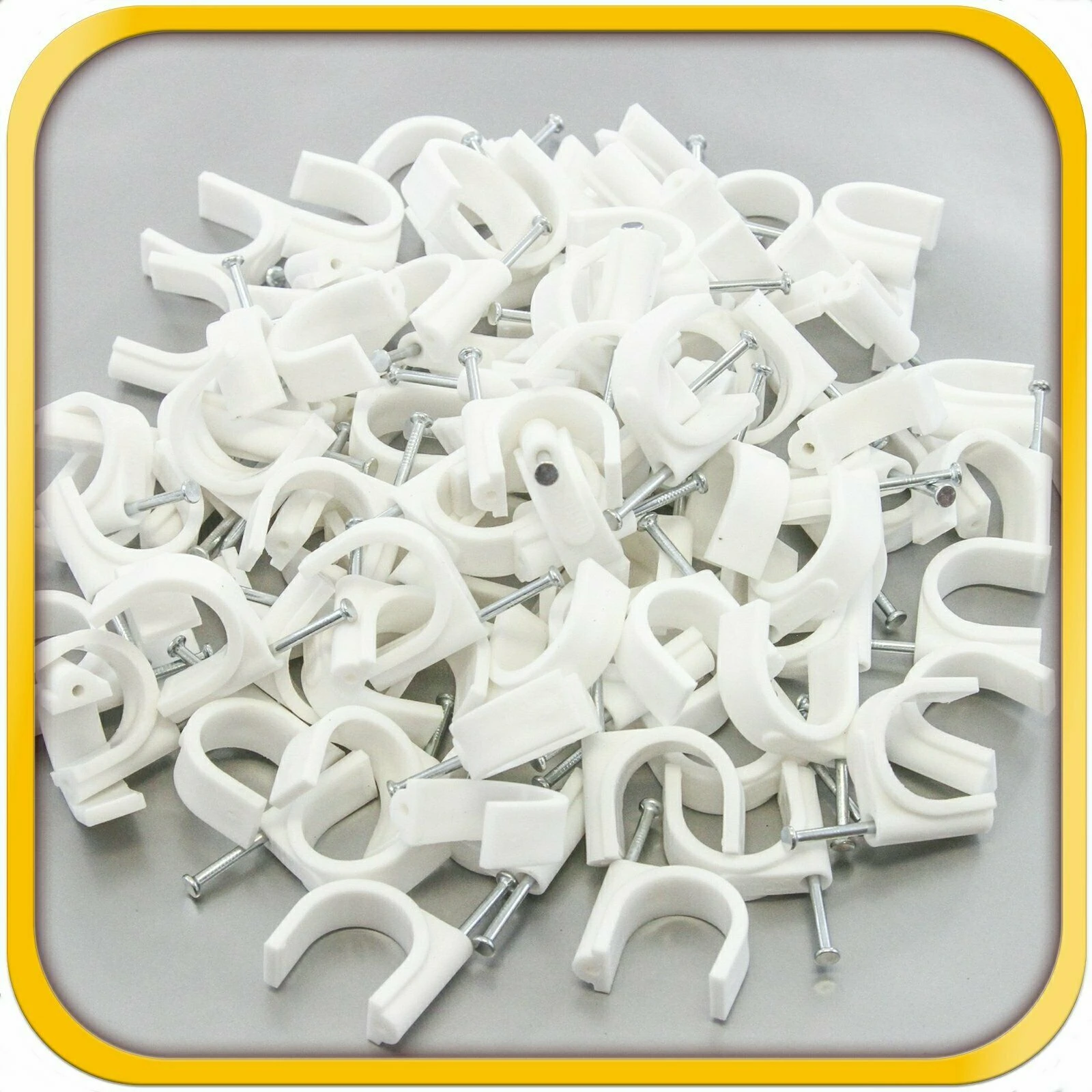 Clips redondos para de 1 "y 25mm, accesorio para sujetar cables, clavos tachuelas, 100|Glándulas de cable| AliExpress