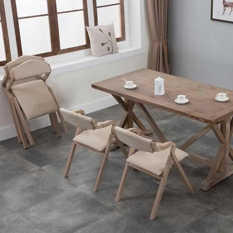

Обеденный стул из изогнутой древесины, современный простой складной стул в стиле ретро с тканевой спинкой, стул для кафе, ресторана, для отдыха, стул для учебы и ожидания