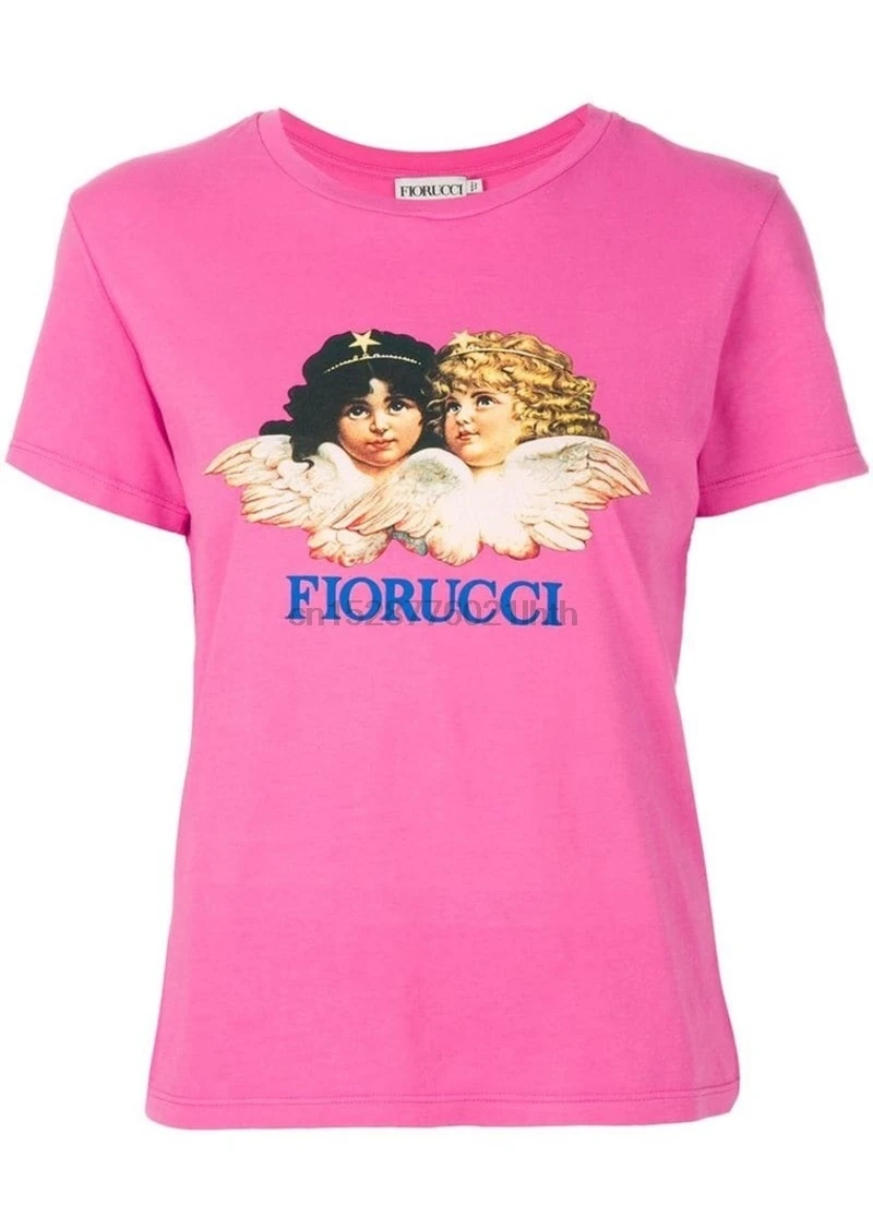 Футболка Fiorucci с ангелами новая хлопковая Мужская футболка круглым вырезом и