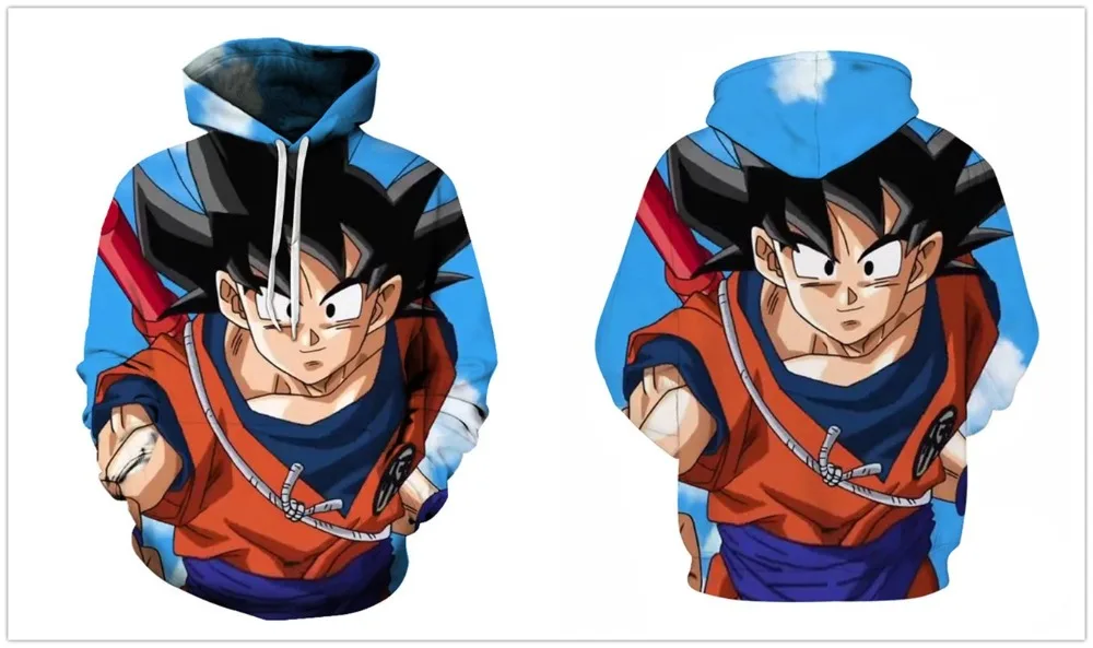 Dragon Ball Z Strong Goku 3D пуловер с капюшоном крутой мужской женский спортивный костюм уличная Толстовка Harajuku толстовки с капюшоном размера плюс