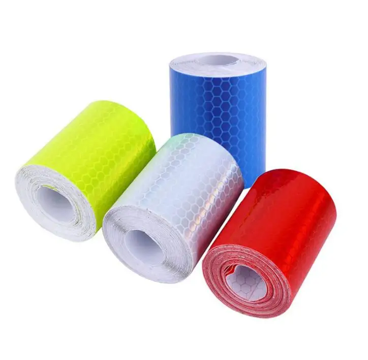 

5cmx3m Safety Mark Reflective Tape Stickers Car Styling Self Adhesive Warning Tape Automobiles Motorcycle Reflective Film 4color