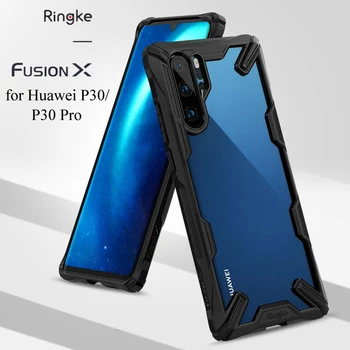 

Original Ringke Fusion X Case for Huawei P30 Pro Dual Layer Heavy Duty Drop Protection PC Clear Back Cover For Huawei P30 Case
